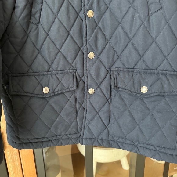 ixtreme barn jacket navy boys quilted field coat corduroy collar snap pockets - Picture 6 of 7